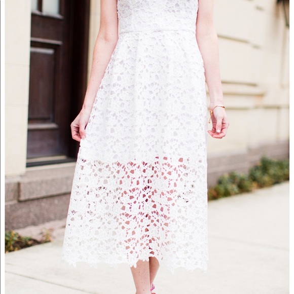 ASTR lace midi white dress - Picture 2 of 8